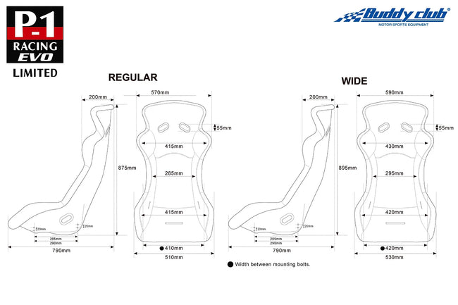 Buddy Club P-1 Racing Evo Bucket Seat